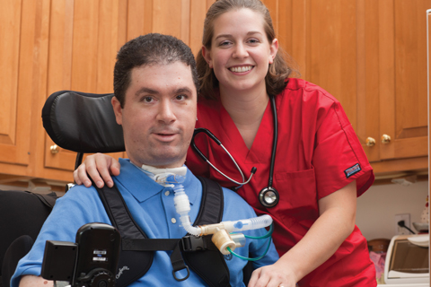 Adam and his BAYADA Nurse, Brandi photo