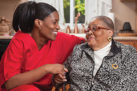 Virginia and her BAYADA Nurse, Vida photo