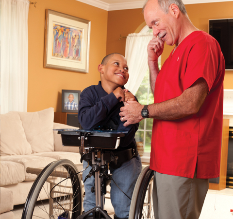 photo Gabe with John, RN